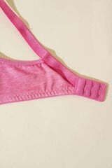 Desteksiz Balensiz Sünger Sütyen Kırçılı Pembe Kırçıllı