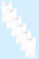 Ceylanoğlu 6'lı Paket Beyaz Süprem Erkek Atlet