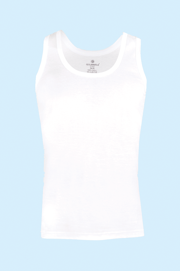 Ceylanoğlu 6'lı Paket Beyaz Süprem Erkek Atlet