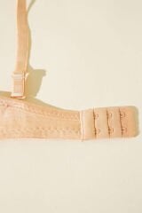 Destekli Kendinden Desenli Sütyen Ten