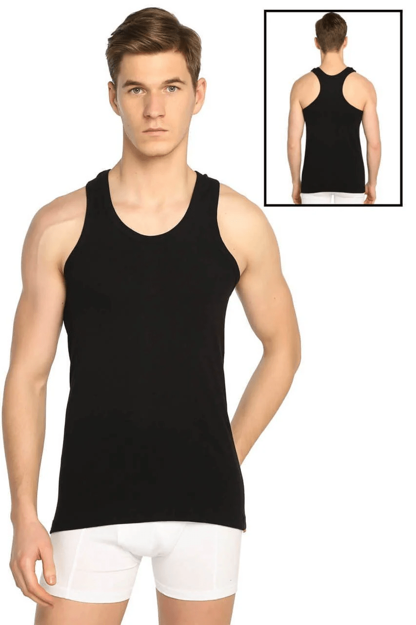Seher Yıldızı Erkek 3'lü Paket Spor Rambo Çapraz Atlet Siyah