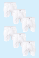 Ceylanoğlu 6'lı Paket Erkek Beyaz Penye Paçalı