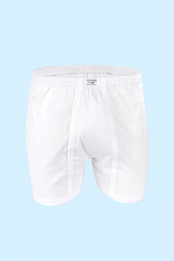 Ceylanoğlu 6'lı Paket Erkek Beyaz Penye Paçalı