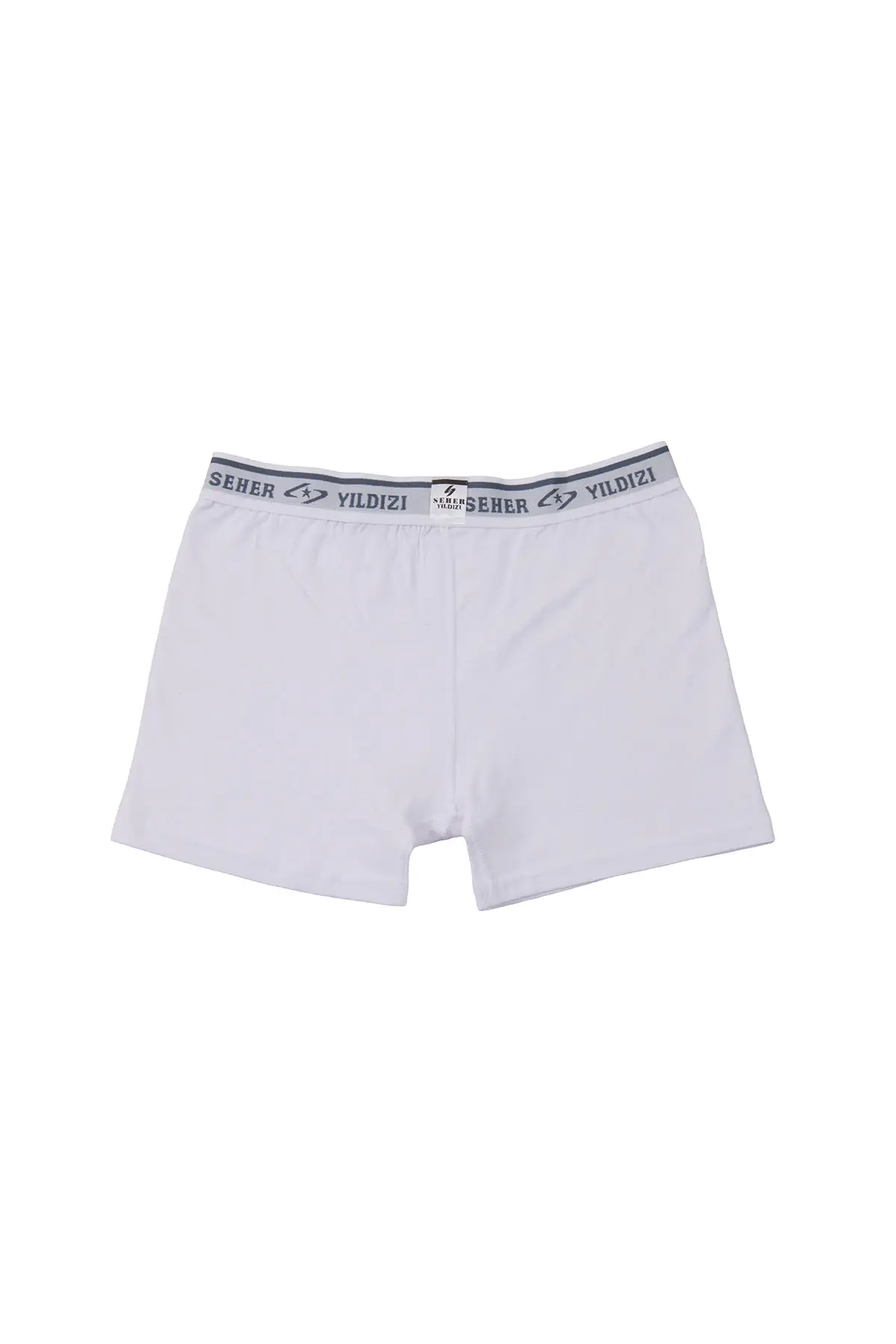 Seher Yıldızı Erkek 3’lü Beyaz Elastan Boxer