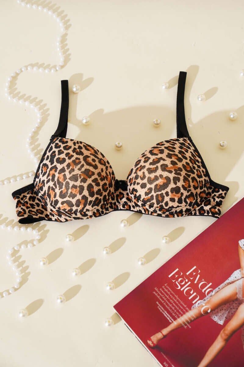 Micro Destekli Sütyen Leopar 80
