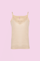 Ceylanoğlu 3'lü Paket Kadın Güpürlü İp Askılı Ribana Atlet