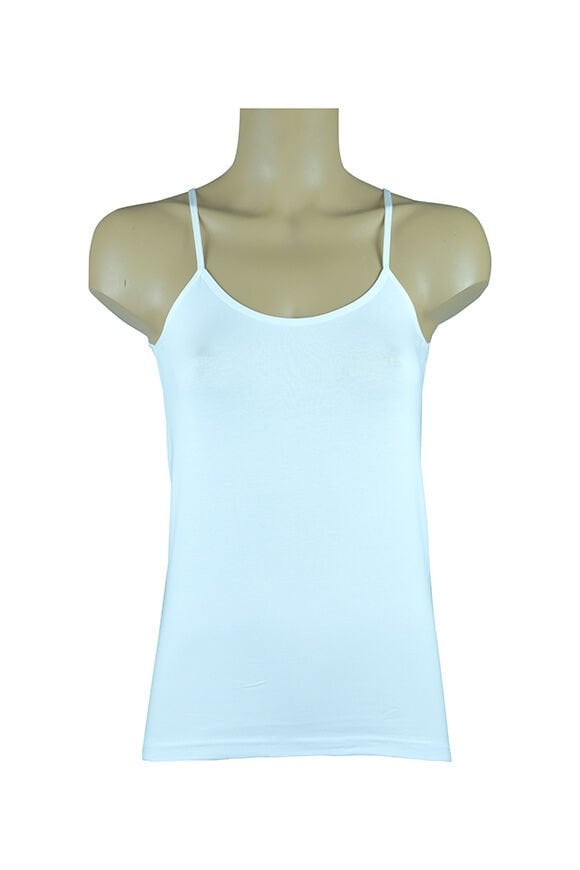 Ceylanoğlu 3'lü Paket Bayan Likralı Saten İp Askılı Atlet