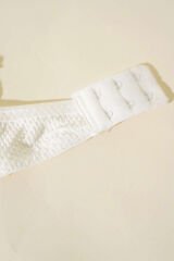 Jakarlı Dantel Detaylı Destekli Sütyen Ekru