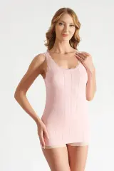 Tutku Kadın Pirates 6'lı Paket Elastan Jakarlı Geniş Askılı Atlet