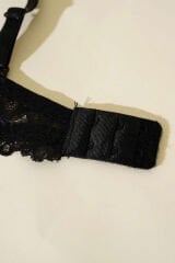 Dantelli Destekli Sütyen Siyah