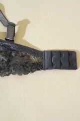 Dantelli Destekli Sütyen Antrasit