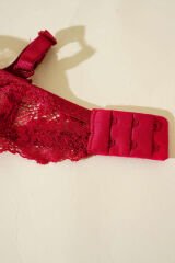 Dantelli Destekli Sütyen Bordo