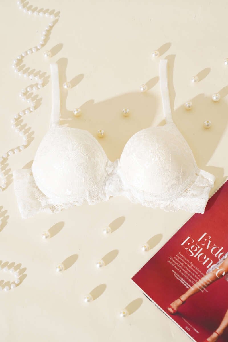 Dantelli Destekli Sütyen Ekru