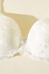 Dantelli Destekli Sütyen Ekru