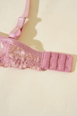 Dantelli Destekli Sütyen Gül Kurusu